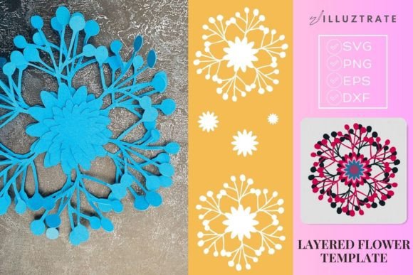 Layered Flower Template Paper Flower