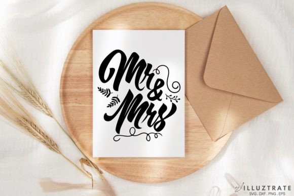 Mr and Mrs SVG Cut File for Real Embroidery Projects