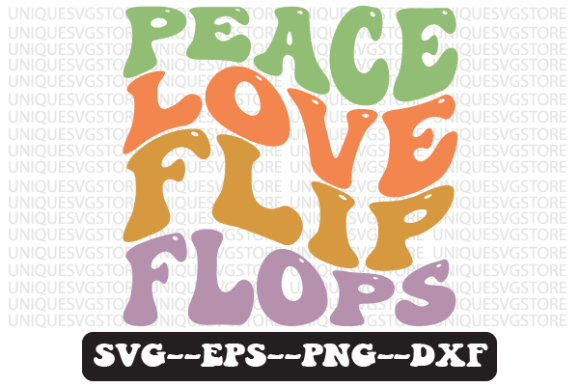Peace Love Flip Flops Retro Svg Design Review