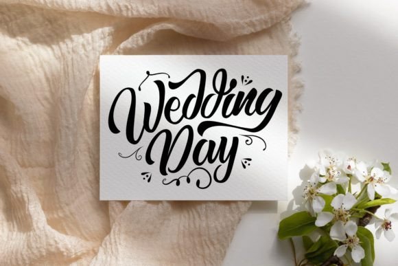 Wedding Day SVG Cut File for Real Embroidery Projects